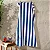 Toalha de Praia Dohler Aveludada Cabana Azul Stripes 100% Algodão - Imagem 1