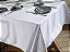 Toalha de Mesa Quadrada Dohler Requinte Linhas  Branco 4 Lugares 1,60m x 1,60m - Imagem 4