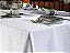 Toalha de Mesa Quadrada Dohler Requinte Linhas  Branco 4 Lugares 1,60m x 1,60m - Imagem 1