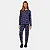 Pijama Cor Com Amor Manga Longa Calça Adulto Feminino Azul Jeans - Imagem 2
