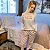 Pijama Composê Adulto Feminino Manga Curta Calça Branco Lovely - Imagem 1