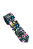 Gravata Tradicional Masculina Adulta - Verde Com Floral Em Tons De Rosa - Imagem 1