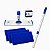 1 Armação Bralimpia Flat Mop com 1 Cabo e 3 fibras BIG Azul - Imagem 5