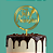 Topo de Bolo Feliz Aniversário Topper Dourado - Imagem 2