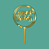 Topo de Bolo Dourado Happy Birthday Topper - Imagem 1