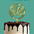 Topo de Bolo Feliz Natal Topper Dourado - Imagem 2