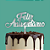 Topo de Bolo Feliz Aniversário Topper Prata - Imagem 2