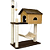 SÃO PET ARRANHADOR HOUSE PELÚCIA COR MARROM GATOS - Imagem 4