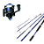 ALBATROZ KIT MOLINETE WP1000 E VARA KARA S1652 20LB 3,9' 2PC - Imagem 1