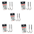 ALBATROZ KIT 5 CART ANZOL SUPORTE HOOK SIM LIVE BAIT 1/0 2UN - Imagem 3