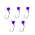 KIT 5UN CHUMBADA ANZOL JIG HEAD 3/0 ARTIC FOTBAL 20G VIOLETA - Imagem 2