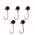 KIT 5 UN CHUMBADA ANZOL JIG HEAD 3/0 90 ESFERICA 5G VIOLETA - Imagem 3