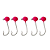 KIT 5 UN CHUMBADA ANZOL JIG HEAD 90 3/0 ESFÉRICO 15G ROSA - Imagem 2