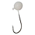 CHUMBADA ANZOL JIG HEAD 90° 3/0 ESFÉRICO 15G BRANCO - Imagem 2