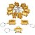 Chaveiro Lembrancinhas Evangélicas Arca da Aliança Dourada Pacote Com 50 Peças - Imagem 1