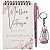 Kit 10 Lembrancinhas Cadernetas Mulher Virtuosa Chaveiros Rosa e Canetas - Imagem 1