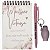 Kit 10 Lembrancinhas Cadernetas Mulher Virtuosa Chaveiros Rosa e Canetas - Imagem 5