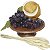 Kit Arranjo Santa Ceia Pequeno Bandeja Pedestal 20cm Pão Italiano P Uva e Trigo - Imagem 5