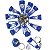 Chaveiro Lamparina Azul Porta Óleo de Unção Com 100 peças - Imagem 2