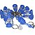 Chaveiro Lamparina Azul Porta Óleo de Unção Com 50 peças - Imagem 1