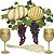 Kit Arranjo Santa Ceia Pães Uvas Folhagem Taça 290ml e Trigo - Imagem 1