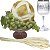Kit Arranjo Santa Ceia Bandeja Luxo Degradê Pão Italiano M Uva Taça 290ml Trigo - Imagem 1