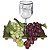 Kit Decoração Bandeja Retangular Dourada Uvas 24cm Taça 290ml - Imagem 1