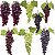 Kit 8 Uvas Artificiais Decoração 29cm 24cm 22cm Comprimento - Imagem 1