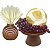 Kit Arranjo Santa Ceia Bandeja 21cm Pão Uva 29cm Vaso Com Trigo - Imagem 1