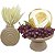 Kit Arranjo Santa Ceia Bandeja 21cm Pão Uva 29cm Vaso Com Trigo - Imagem 2