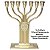 Kit Decoração Ceia Pães Folhagens Candelabro Fé Arca 15cm Taça Vaso Com Trigo - Imagem 2