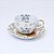 Xícara De Café Com Pires Porcelana Decorada - Imagem 1