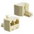 Adaptador RJ45 1 Macho para 2 Fêmeas - Imagem 1