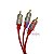 Cabo 3 RCA + 3 RCA - 1,8 Metros - Imagem 2