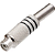 Plug RCA Femea de Metal Preto - Imagem 1