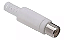 Plug RCA Femea de Plastico Branco - Imagem 1