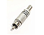 Plug RCA Macho de Metal Preto - Imagem 1