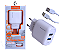 Carregador Turbo para Celular 2 Entradas USB com Cabo Tipo C - H'Maston - Imagem 1