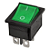 Chave Gangorra ON/OFF 4 Polos com LED 16A 250V/20A 127V Verde - Imagem 1