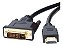 Cabo DVI 24+1 + HDMI Macho - Preto - 2 Metros - Imagem 1