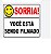 Placa Sorria Voce Esta Sendo Filmado Metal - Imagem 1