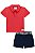 CONJUNTO CAMISA POLO EM MALHA BÁSICA E BERMUDA SARJA COM CINTO LUC.BOO - Imagem 1