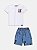 CONJUNTO T-SHIRT MANGA CURTA E BERMUDA JEANS LEVE MICKEY YOUCCIE - Imagem 1
