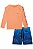CONJUNTO PRAIA CAMISETA MANGA LONGA COM PROTEÇÃO UV E BERMUDA EM NYLON ESTAMPADOS LUC.BOO - Imagem 1