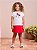 CONJUNTO BLUSA MANGA CURTA ESTAMPA MINNIE E SHORT SAIA ANIMÊ - Imagem 3