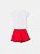 CONJUNTO BLUSA MANGA CURTA ESTAMPA MINNIE E SHORT SAIA ANIMÊ - Imagem 2