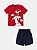CONJUNTO T-SHIRT MANGA CURTA E BERMUDA EM NYLON PATETA E MICKEY YOUCCIE - Imagem 1