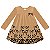 Vestido Infantil Manga Longa Animal Print na barra Milon - Imagem 1
