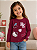 Camiseta Manga Longa Hello Kitty Bordô Infantil Momi - Imagem 3