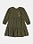 Vestido Infantil Verde Militar Manga Longa - Imagem 1